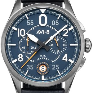 AVI-8 Herrklocka AV-4089-04 Spitfire Blå/Läder Ø42 mm