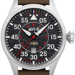 AVI-8 Herrklocka AV-4097-01 Hawker Hurricane Svart/Läder Ø46 mm