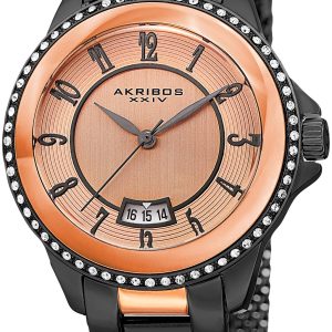 Akribos XXIV AK840BKR Roséguldstonad/Stål Ø38 mm