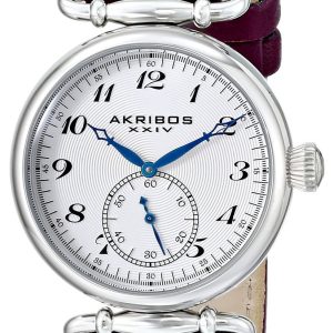 Akribos XXIV Damklocka AK704PU Impeccable Vit/Läder Ø34 mm