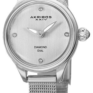 Akribos XXIV Damklocka AK873SS Diamond Silverfärgad/Stål Ø26 mm