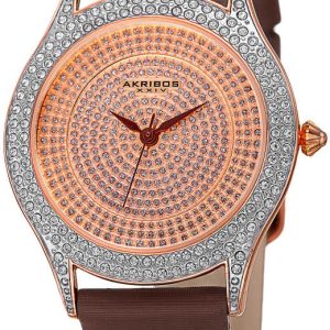 Akribos XXIV Damklocka AK896BR Diamond Roséguldstonad/Satin Ø36 mm