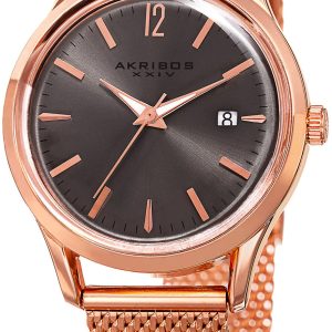 Akribos XXIV Damklocka AK930GY Grå/Roséguldstonat stål Ø38 mm