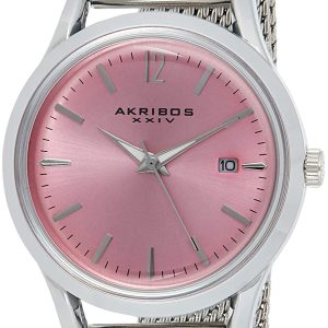 Akribos XXIV Damklocka AK930PK Rosa/Stål Ø38 mm