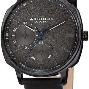 Akribos XXIV Herrklocka AK1022BK Multi-Function Svart/Läder Ø42 mm