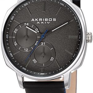 Akribos XXIV Herrklocka AK1022SSBK Multi-Function Svart/Läder Ø42 mm