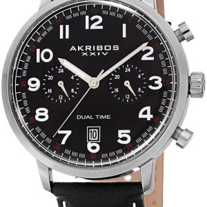 Akribos XXIV Herrklocka AK1023BK Svart/Läder Ø42 mm