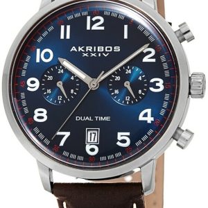 Akribos XXIV Herrklocka AK1023SSBU Blå/Läder Ø42 mm