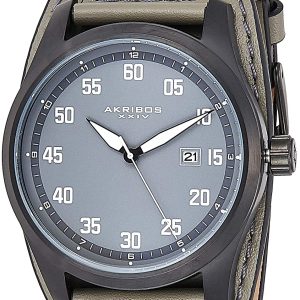 Akribos XXIV Herrklocka AK1024GN Grå/Läder Ø46 mm