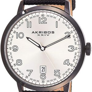 Akribos XXIV Herrklocka AK1025BK Classic Silverfärgad/Läder Ø41 mm