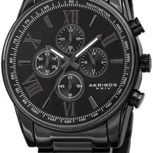 Akribos XXIV Herrklocka AK1072BK Complication Svart/Stål Ø45 mm