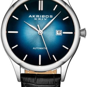 Akribos XXIV Herrklocka AK1123SSBU Mechanical Blå/Läder Ø44 mm