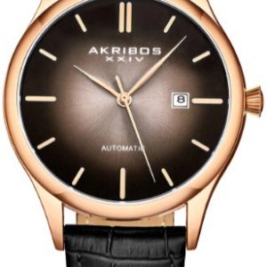 Akribos XXIV Herrklocka AK1123TTR Mechanical Brun/Läder Ø44 mm