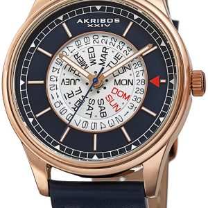 Akribos XXIV Herrklocka AK1126RGBU Elegant Blå/Läder Ø40 mm