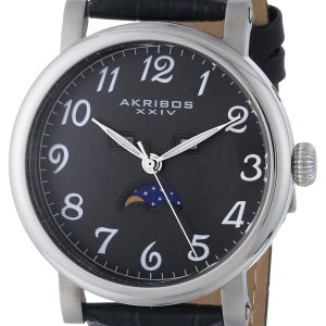 Akribos XXIV Herrklocka AK633SSB Multi-Function Svart/Läder Ø40 mm