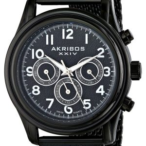 Akribos XXIV Herrklocka AK747BK Multi-Function Svart/Stål Ø42 mm