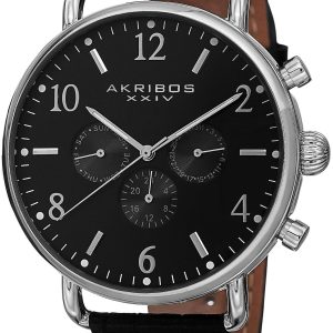 Akribos XXIV Herrklocka AK752SSB Svart/Läder Ø45 mm