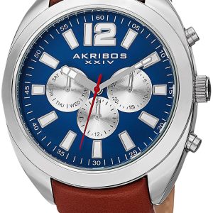 Akribos XXIV Herrklocka AK777BU Multi-Function Blå/Läder Ø45 mm