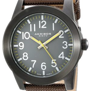 Akribos XXIV Herrklocka AK779BKBR Ultimate Grå/Läder Ø46 mm