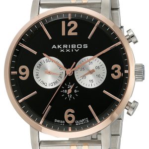 Akribos XXIV Herrklocka AK782TTR Multi-Function Svart/Roséguldstonat