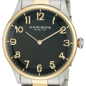 Akribos XXIV Herrklocka AK787TTG Svart/Gulguldtonat stål Ø42 mm