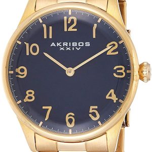 Akribos XXIV Herrklocka AK787YGBU Blå/Gulguldtonat stål Ø42 mm