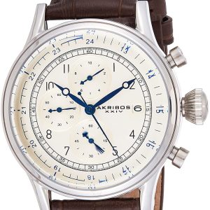 Akribos XXIV Herrklocka AK798SSBR Beige/Läder Ø44 mm