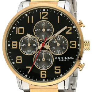 Akribos XXIV Herrklocka AK810TTG Chronograph Svart/Stål Ø42 mm