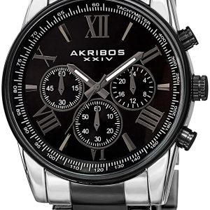 Akribos XXIV Herrklocka AK865TTB Chronograph Svart/Stål Ø41 mm