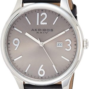 Akribos XXIV Herrklocka AK869SS Silverfärgad/Läder Ø44 mm