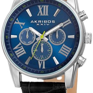 Akribos XXIV Herrklocka AK911SSBU Multi-Function Blå/Läder Ø41 mm