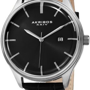 Akribos XXIV Herrklocka AK914SSB Classic Svart/Läder Ø45 mm