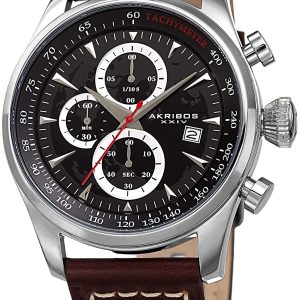 Akribos XXIV Herrklocka AK915SSB Sport Svart/Läder Ø46 mm