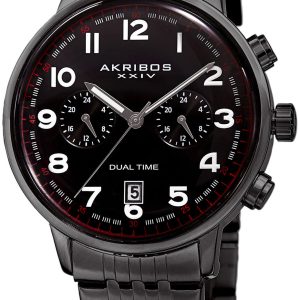 Akribos XXIV Herrklocka AK942BK Svart/Stål Ø42 mm