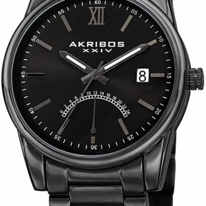 Akribos XXIV Herrklocka AK962BK Svart/Stål Ø47 mm