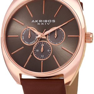 Akribos XXIV Herrklocka AK998RGBR Brun/Läder Ø43 mm