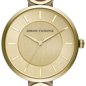 Armani Exchange 99999 Damklocka AX5324 Gulguldstonad/Läder Ø38 mm