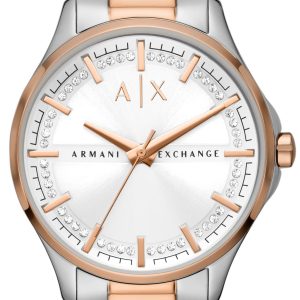 Armani Exchange Damklocka AX5258 Lady Hampton Vit/Stål Ø36 mm