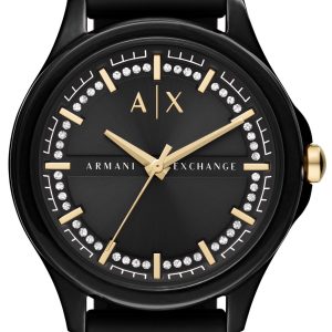 Armani Exchange Damklocka AX5265 Lady Hampton Svart/Gummi Ø38 mm