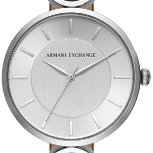 Armani Exchange Damklocka AX5323 Silverfärgad/Läder Ø38 mm