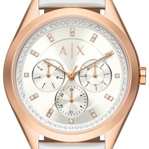 Armani Exchange Damklocka AX5660 Lady Giacomo Silverfärgad/Textil