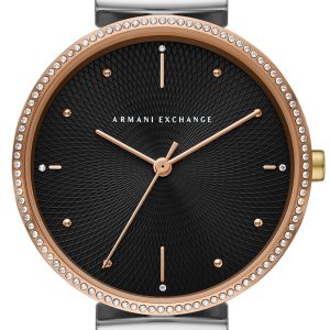 Armani Exchange Damklocka AX5911 Zoe Svart/Guldtonat stål Ø36 mm