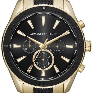 Armani Exchange Enzo Herrklocka AX1814 Svart/Guldtonat stål Ø46 mm