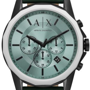 Armani Exchange Herrklocka AX1725 Banks Grön/Läder Ø44 mm