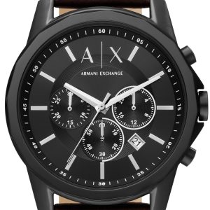 Armani Exchange Herrklocka AX1732 Banks Svart/Läder Ø44 mm