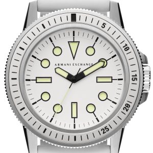 Armani Exchange Herrklocka AX1850 Leonardo Vit/Gummi Ø42 mm