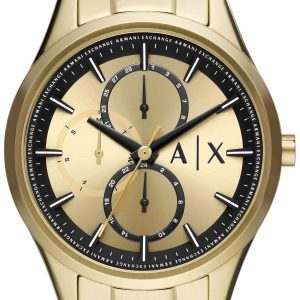 Armani Exchange Herrklocka AX1866 Dante Svart/Guldtonat stål Ø42 mm