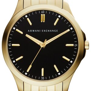 Armani Exchange Herrklocka AX2145 Hampton Svart/Gulguldtonat stål