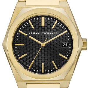 Armani Exchange Herrklocka AX2810 Geraldo Svart/Guldtonat stål Ø44