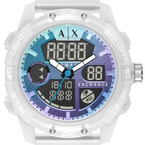 Armani Exchange Herrklocka AX2963 D-Bolt Flerfärgad/Gummi Ø46 mm